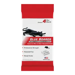 Sticky Glue Boards for Mice, Cockroaches and Insects, Ready-to-Use Non-Toxic Pest Traps with Enhanced Adhesive Hold, 4 Pack