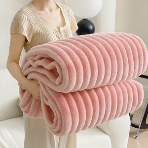 Premium Upgraded High GSM Fleece Blanket | Ultra Soft Thickened Fabric | Fluffy Skin-Friendly Throw Blanket | No Shedding / Anti-Deformation | Perfect for Air Conditioning, Sofa & Bed | All Season Comfort Blanket outdoorfun