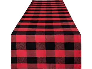 Zulay Home Table Runner for Summer, Buffalo Plaid Pattern, 14x72 Inches, Polycotton Fabric, Machine Washable