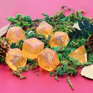 Orange Iridescent 7-Dice Set