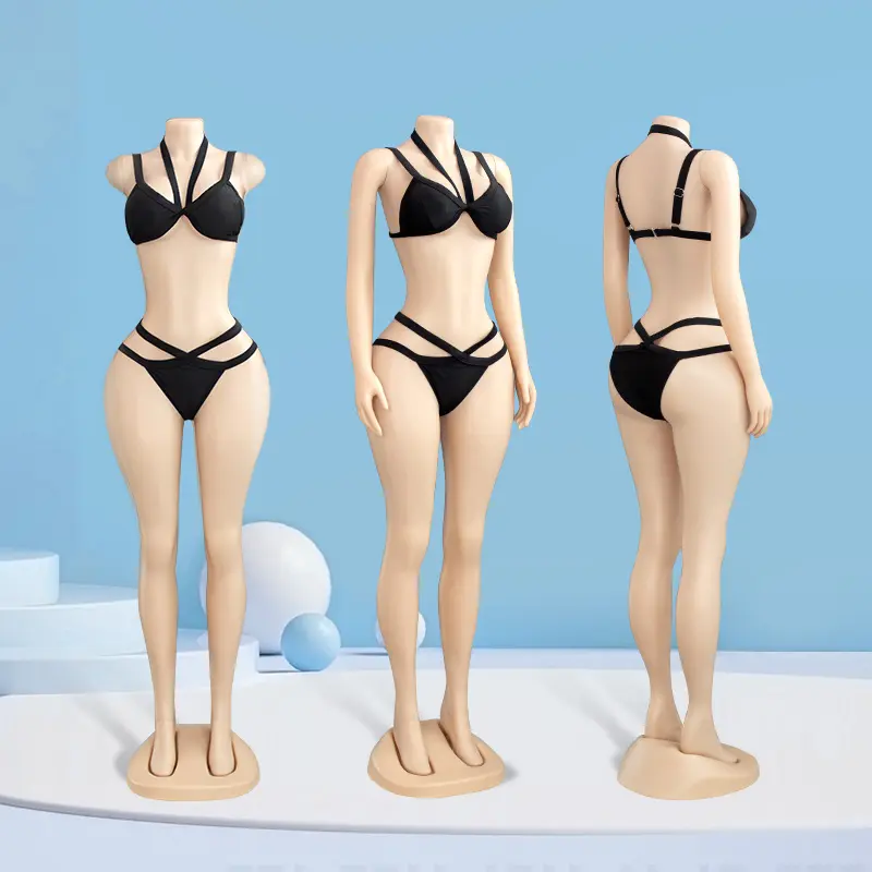 Plus-Size Curvy BBL Plastic Mannequin with Base, Full-Body Female Big-Hip Plus Size Model for Sewing Craft, Fabric Clothes Display