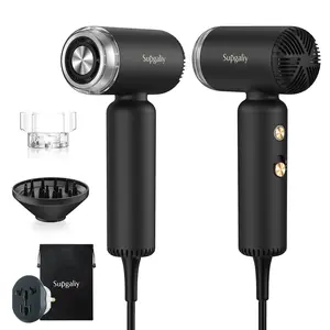 Dual Voltage Travel Hair Dryer, 1500W High-Speed Ionic Hair Dryers Gift for Women, Fast Drying, Compact & Lightweight, No Heat Damage & Low Noise for Home, Portable Hairdryer International, 110-240V