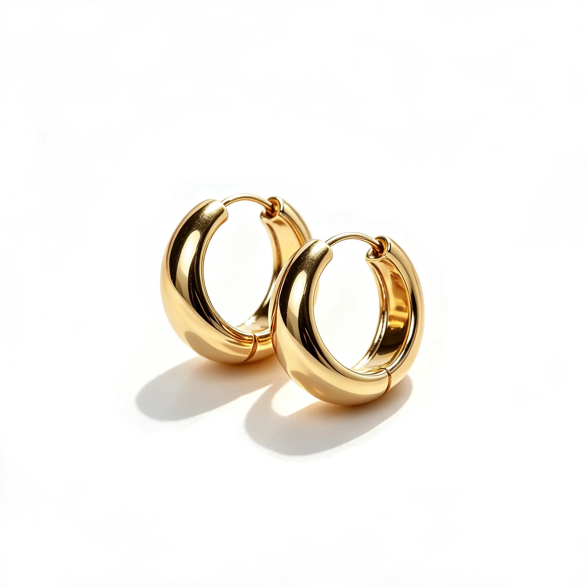 Women's Classic Small Circle Huggie Hoop Earrings - Zinc Alloy Gold-Plated Chunky Size Hoops, Versatile Everyday Wear Minimalist Fashion Costume Jewelry Accessories