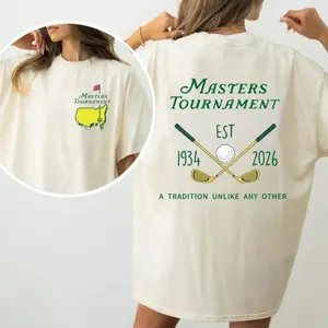 [SALE OFF 50%] Comfor Colors Masters Golf 1934-2026 T-Shirt, Vintage Golf Graphic Tee, Augusta Inspired Golf Shirt, Soft Cotton Fit Apparel, Classic Casual Golf Apparel for Men and Women, Trendy Sportswear Gift for Golf Lovers LJG