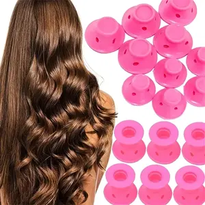 30 Pcs Pink Magic Hair Curlers, No Heat Damage, Soft Material