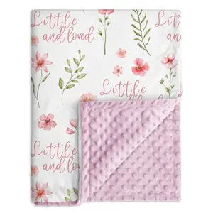 Baby Blanket Unisex Newborn Swaddle, Super Soft Comfy, 100% Polyester Minky, 30 x 40 Inch