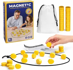 Magnetic Chess Board Game Setwith 20 Magnets, Travel Bag,for Family & Party & Travel & Camping, Puzzle Strategy Games, 2 Player Games for Kids & Adults