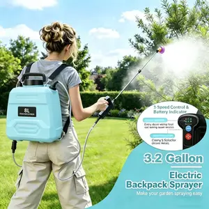 3 Gallon, Upgrade Powerful Electric Sprayer with 34Mist Nozzles,Battery Powered Garden Sprayer Ret