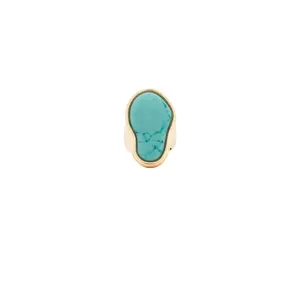 Ettika Hidden Gem Statement Ring in Turquoise & Gold