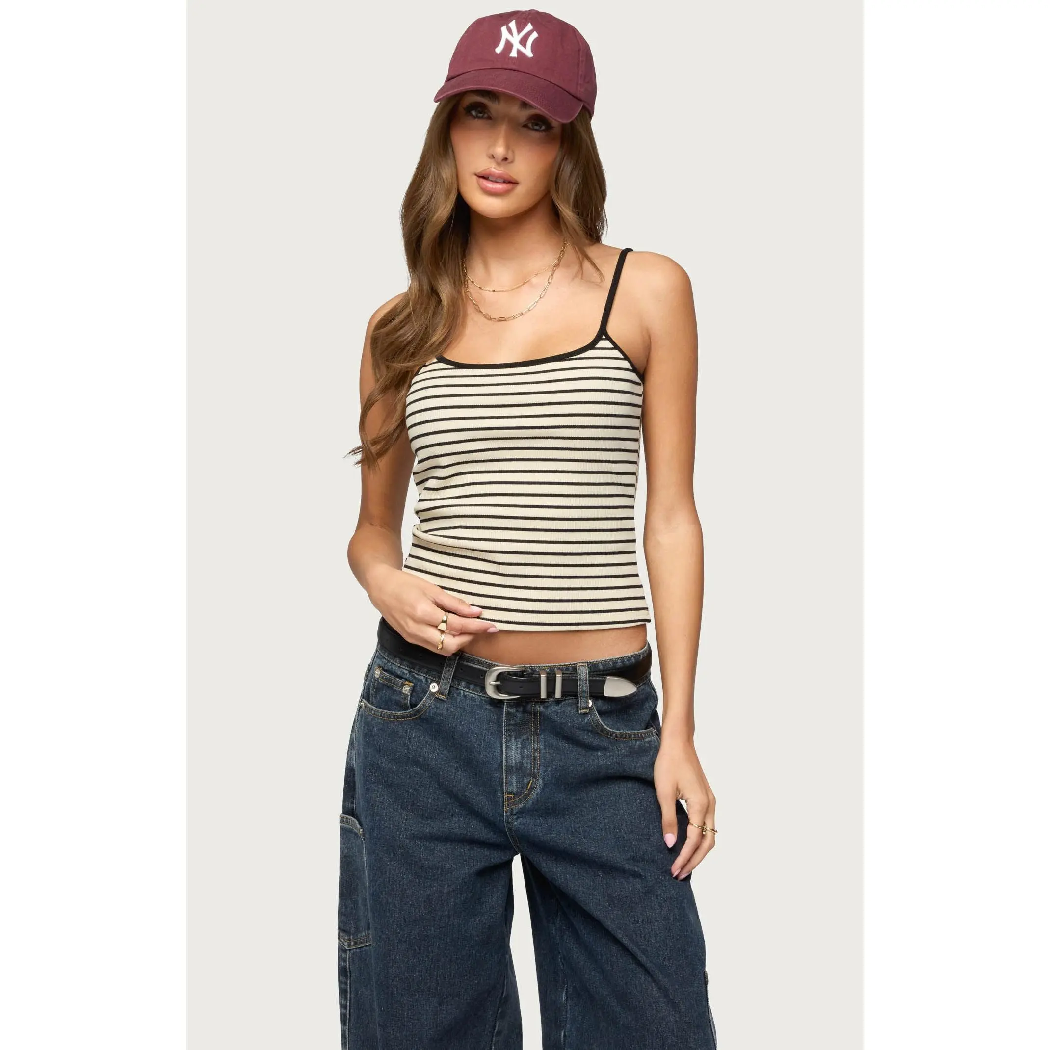 Edikted Women's Gretta Striped Ribbed Tank Top