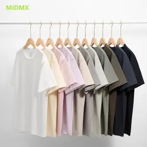 MIDMX Heavy Cotton Tee 230G Loose Fit Casual Basic Solid Color Tshirt Durable Everyday Wear