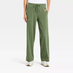 Women's Mid-Rise Fleece Tapered Ankle Sweatpants - Universal Thread Olive Green L
