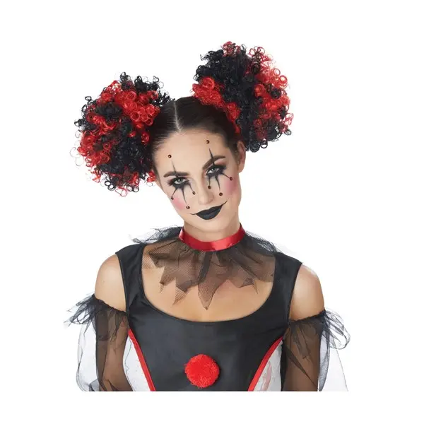 Clown Hair Clip-On Puff Buns