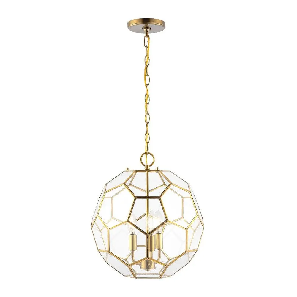 JONATHAN Y Diantha 7-Light Contemporary Bohemian Iron/Acrylic LED Pendant; for Living Room, Bedroom, Kitchen, Office, Bright Led, Hexagonal Ceiling Light, Home Decor Light
