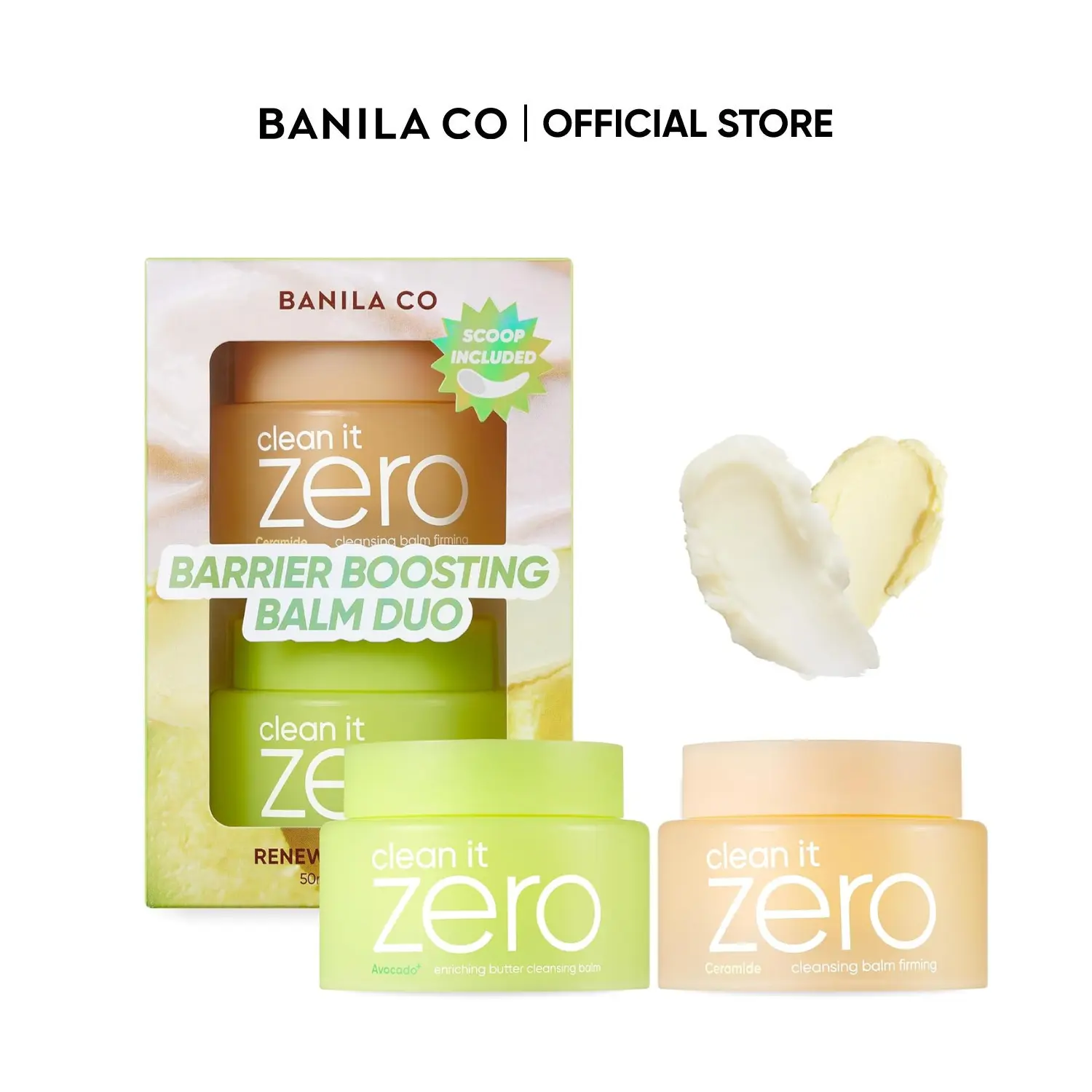 BANILA CO Barrier Boosting Duo | Clean it Zero Enriching Butter & Ceramide Firming Cleansing Balm |  Nourishing & Firming, Dermatologist-Tested | Korean Makeup Cleanser