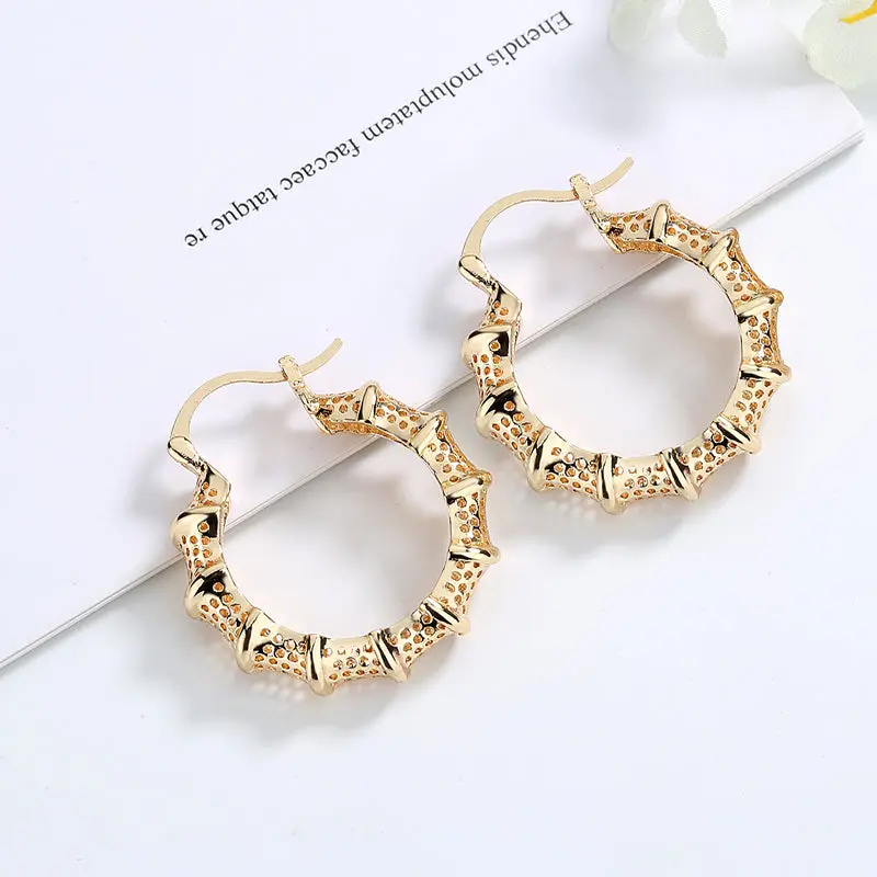 Women's Layered Gold-Plated Basket-Style Round Statement Layered Hoops Earrings, #4 Size Gold Costume Jewelry for Adults, Any Occasion, Prom, Statement Earrings, Female, Choking Hazard Small Parts, Hoop Earrings