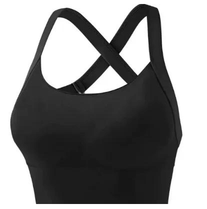 Crisscross Back Sports Bra for Women High Support Seamless Workout Bra with Removable Pads for Gym Fitness Everyday Womenswear