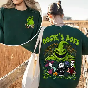 Vintage Boogie Man Two Sides Shirt, Nightmare Before Christmas Sweatshirt, Oogie Boogie Tee, Halloween Shirt, Spooky Season Gift Fit Hoodie