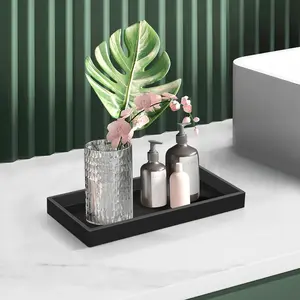 Countertop and Vanity Tray Large 11.8" Silicone Bathroom Tray Dish Soap Sponge Holder Kitchen Sink Tray Organizer