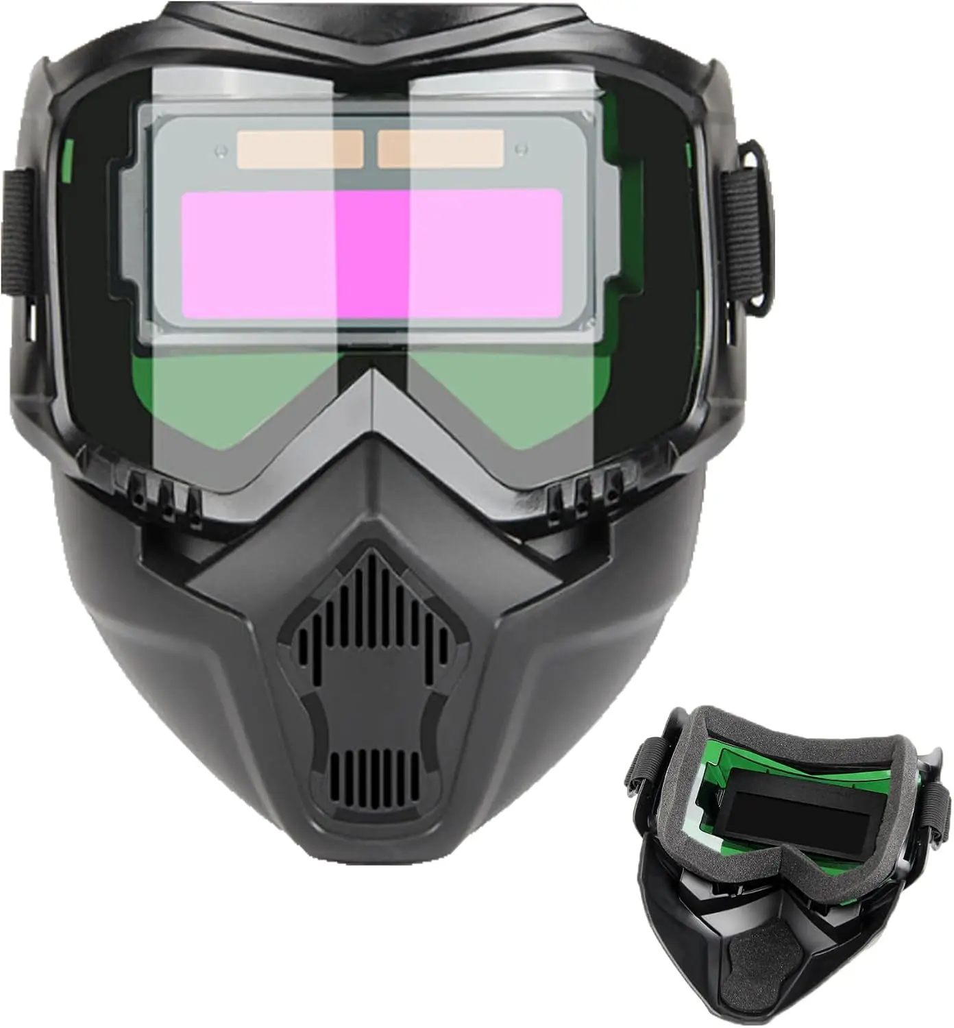 Auto-Darkening Welding Helmet for Eye Safety, Detachable Large Viewing Welding Hood, Welder Masks - Welding Mask True Colour, Lightweight and Breathable Face Shield