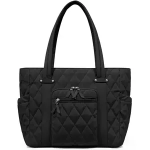 Puffy Tote Bag for Women, Lightweight Quilted Shoulder Bag with Multiple Compartments, Large Handbag for Work and Travel outdoorfun