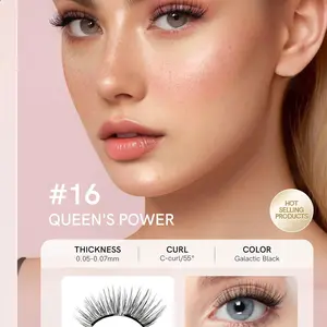 Mlen Diary Ethereal Mini Brown Magnetic Lashes DIY Natural Effect Eyelashes No Glue Required Style A Thickness 0.03-0.05mm Curl C-curl 55 Degrees
