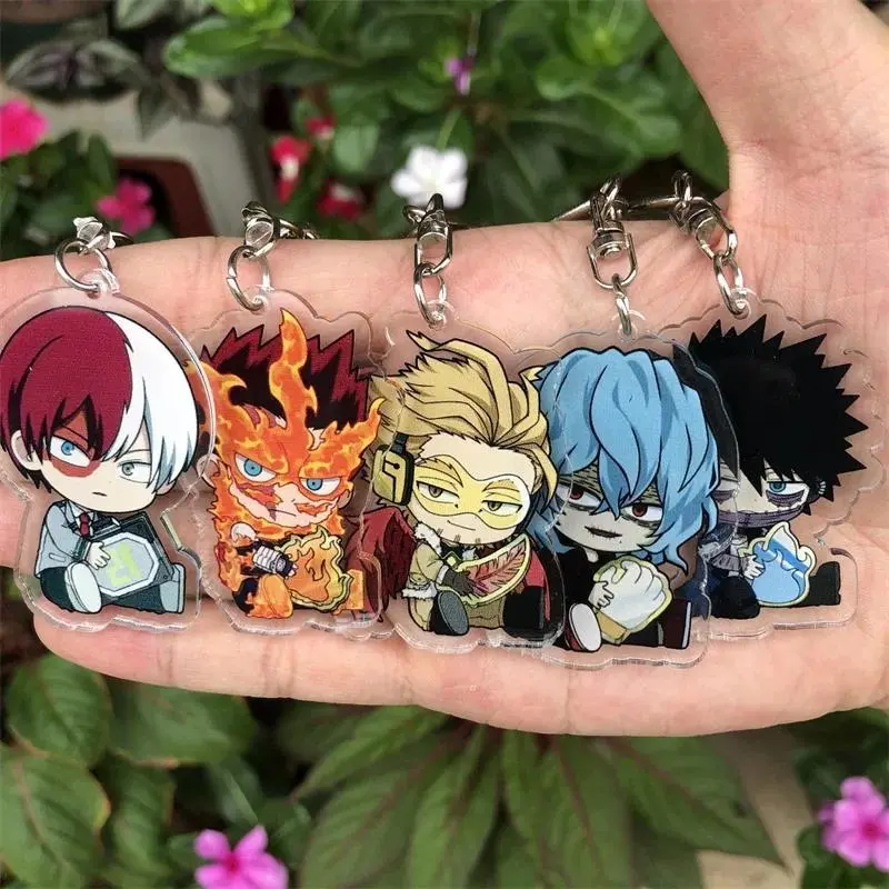 Game Izuku Bakugou Katsuki Keychain Cosplay Costume Acrylic Key Chain Keychains Accessories Pendant Prop Badge Xmas Gift