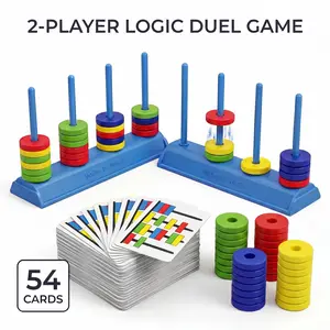 Magnetic Color Stack Game - 2-Player Logic Duel Game, Family Interactive Color Matching Board Game for Kids & Game Night caosen familia