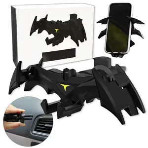 Bat Themed Air Vent Phone Stand – Durable Stylish Design Unique Batwing Shape Secure Grip Adjustable Universal Car Use