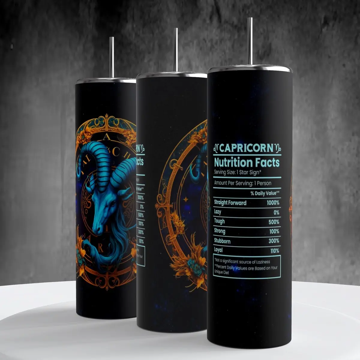 Zodiac Sign With facts 20oz tumbler, astrology tumblers Drinkware Bottle Insulated Water Bottles Skinny Straw Bottled Cup