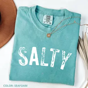 Comfort Colors Salty Shirt, Trendy Beach Gift Summer Vacation Shirt, Aesthetic Tee, Cute Gift, Aesthetic Tee, Cotton Shirt