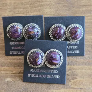 Purple Spiny studs