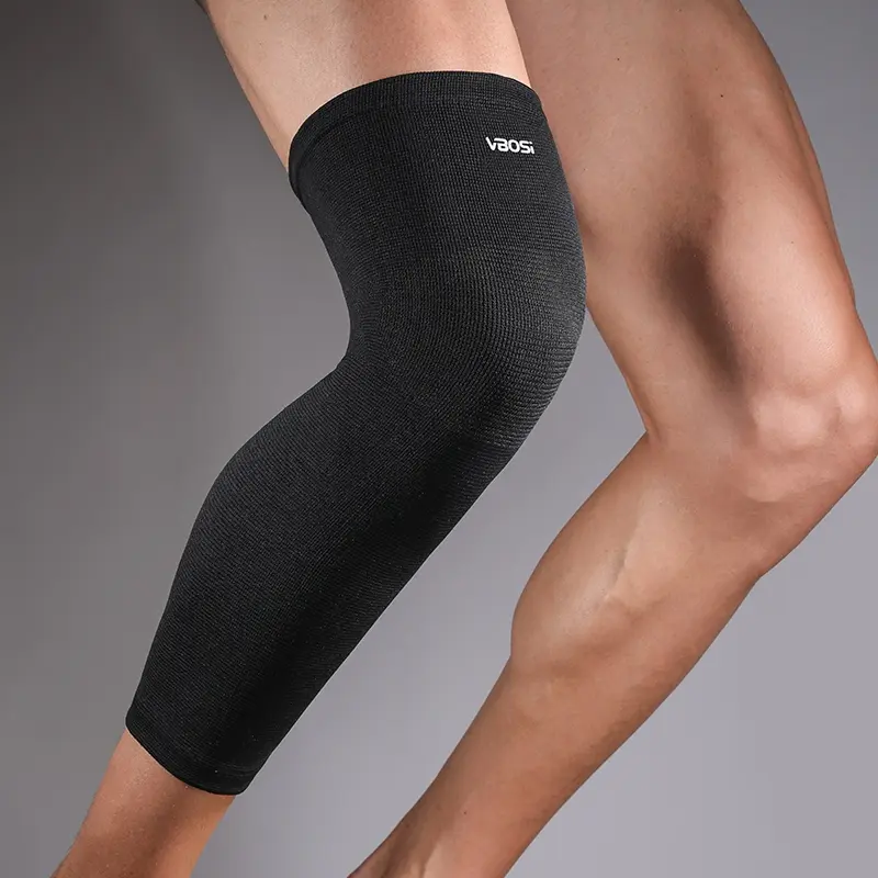 Vbosi 1 Piece Elastic Breathable Unisex Leg Sleeve, Leg Compression Sleeves, Knee Compression Sleeve, Knee Supporter, Lengthened Knee Support for Running, Sports & Daily Use, Men Women