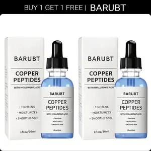 [BARUBT] 2 bottles GHK-Cu Copper Peptide Serum with Hyaluronic Acid I Anti-Aging Facial Serum,Deep Moisturizing & Nourishing, Firming &Wrinkle Smoothing I Fragrance-Free | 30mlDaily Face Serum for All Skin Types I Mother's Day Gift, Vegan Skincare