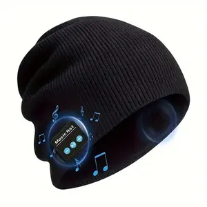New Wireless Music Winter Hats Cap Music Hat Beanie Winter Knit Cap, Hunting, Camping, Running, Music Earphone Hat, Skiing, Snowboard Skating, Rechargeable, Ideal Best Warm Gifts For Thanksgiving Day,Christmas,New Year,Birthday.Valentine's Day