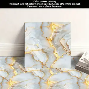 10 pieces of 2D flat PVC floor sticker - artistic and creative pattern, floor self-adhesive decorative tile sticker, 11.81 x 11.81 inches, suitable for floor renovation in kitchens, living room