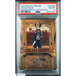 2024 Panini Gold Standard Golden Debuts Auto Joe Milton #GDJMN Rookie PSA 8