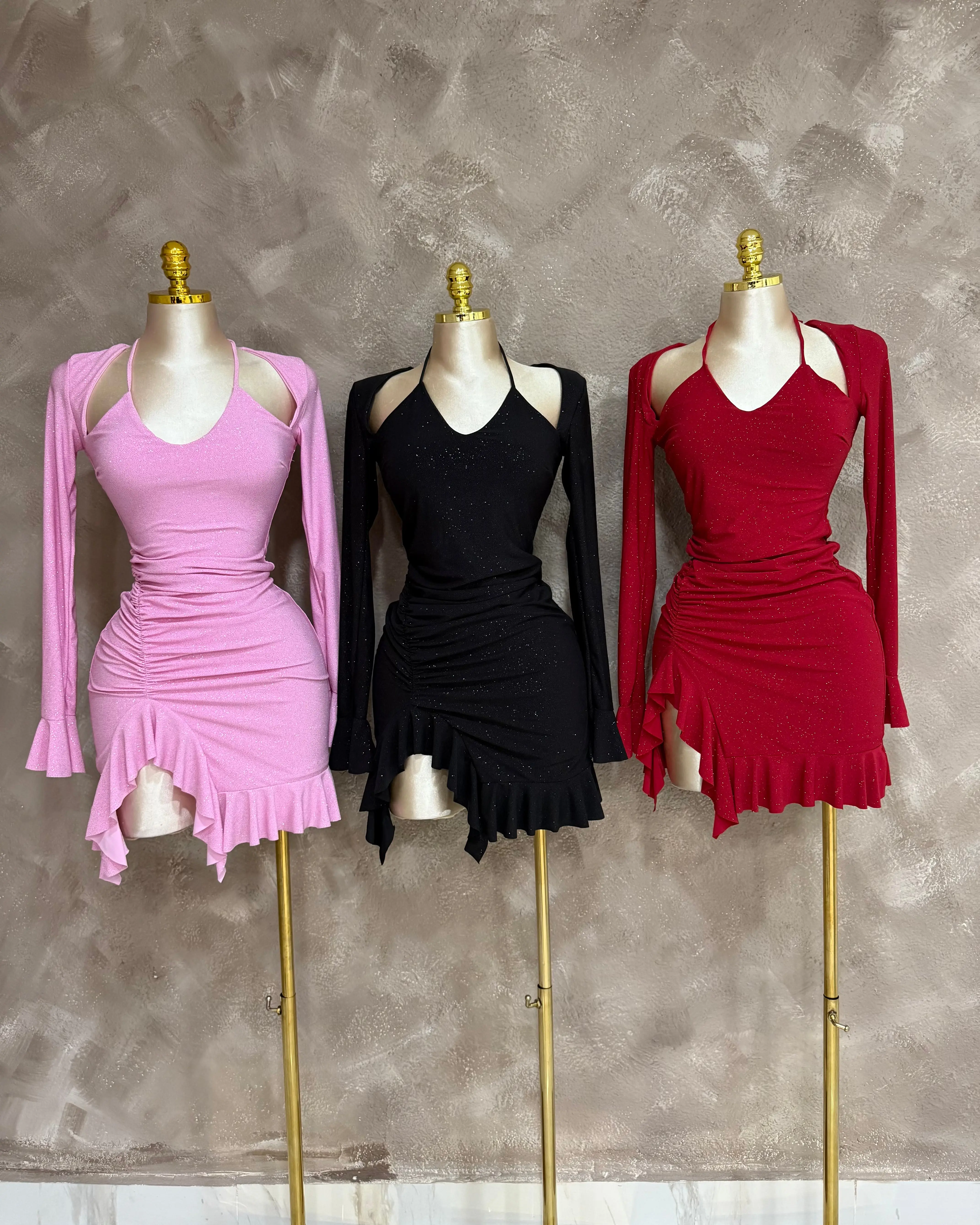 Rosy Glitter Dress