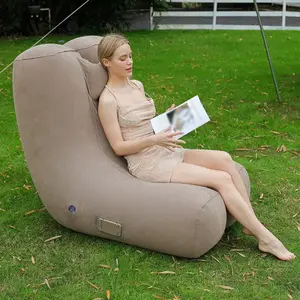 1pc Inflatable Sofa Rocker Chair, Foldable Design Portable Inflatable Sofa, Outdoor Camping Inflatable Sofa for Sitting and Lying Down, Lazy Sofa