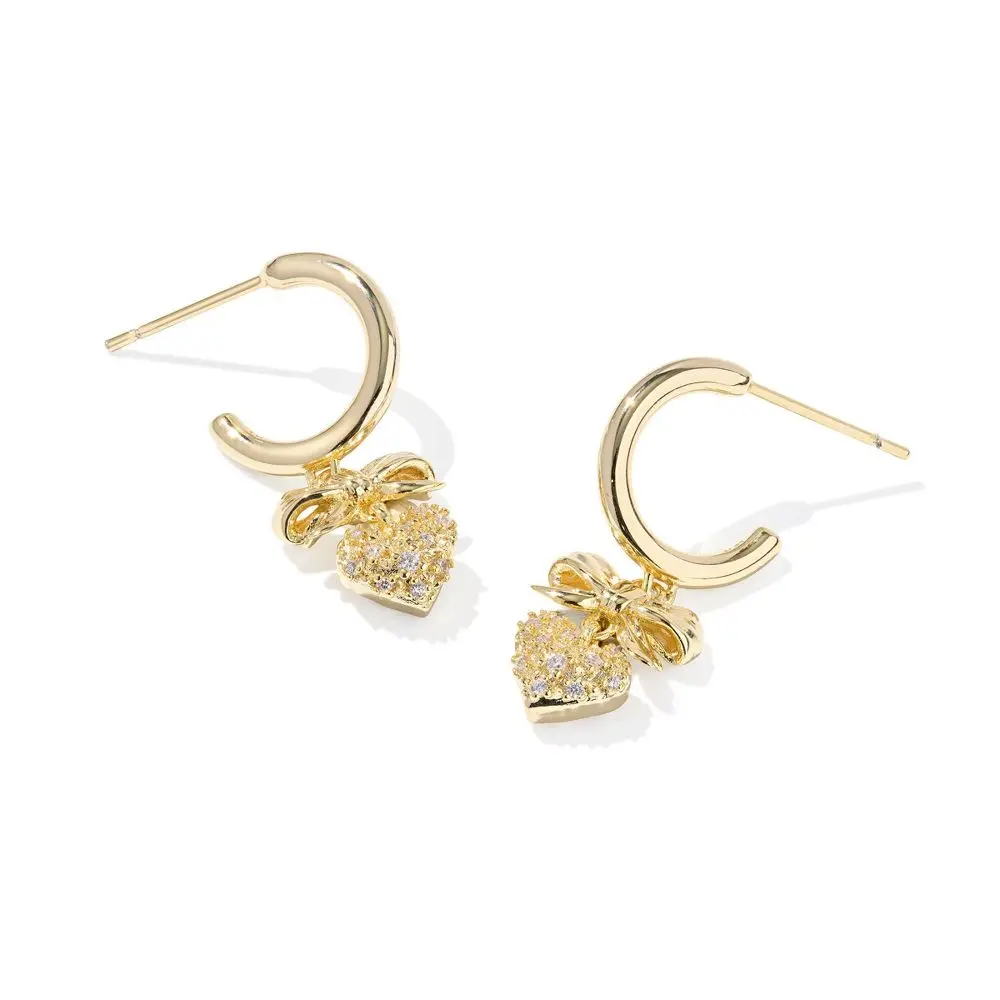 Kendra Scott Belle Cubic Zirconia Bow Huggie Hoop Earrings