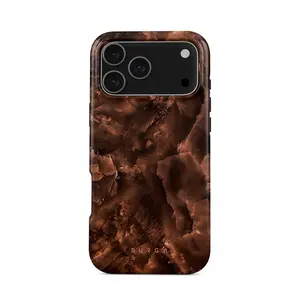BURGA Toasted Chestnut Tortoise Shell Tough Phone Case for iPhone 11, 12, 13, 14, 15, 16, 17 Pro Max Plus. Luxury, Trendy & Cute Girly Gift for Teen Girls.