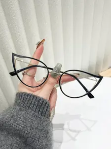 Women's Cute Cat Frame Eyeglasses, Trendy Casual Anti Blue Light Eyeglasses for Everyday Use, Fashion Accessories for Outdoor Activities, Trendy Casual Frames, Stylish Glasses