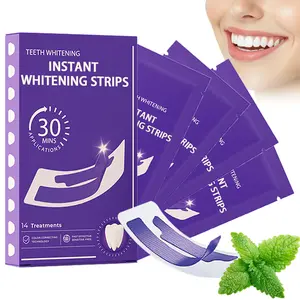Purple Teeth Whitening Strips Whitening Sessions Non Sensitive Teeth Whitening - Peroxide-Free | Teeth Whitening Strip With Free Cheek Retractor -Nano-Hydroxyapatite Safe for Enamel - Teeth Whitening Strip Crest Teeth Whitening Products That Work