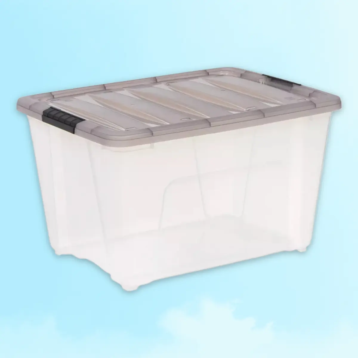 Iris 53.5qt Stack and Pull Storage Bin - for Closet Garage, Clear