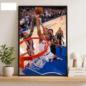 OG Anunoby With The Putback Poster, New York Finals Fan Art, Vintage Sports Graphic Print Poster, Retro Basketball Wall Art - No Frame, Championship Team Poster, Basketball Fan Decor, Knicks Finals Trophy Print