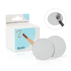 100pcs Eyebrow Pencil Sharpeners, Pull-String Eyebrow Pencil Sharpening sandpaper, Duckbill Shape Sharpener, Perfect for Precise Grooming, Essential Makeup Tool