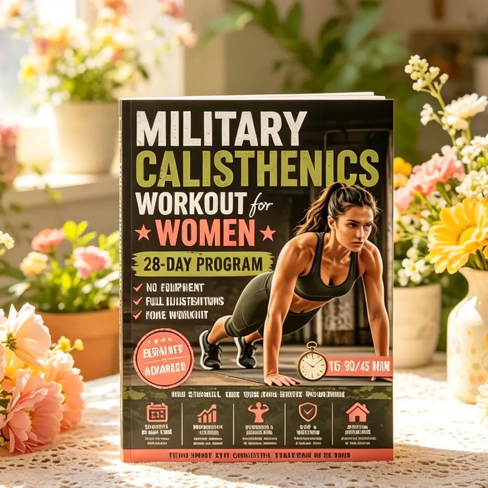 Women's 28-Day No-Equipment Bodyweight Fitness Training Program, Home Calisthenics Workout Guide Book for Strength Building, Muscle Sculpting and Energy Boost