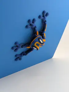 🐸🧲 Magnetic Mega-Stick Frog! 🌀 6-Magnet Articulated Fidget & Desk Buddy ✨🦎