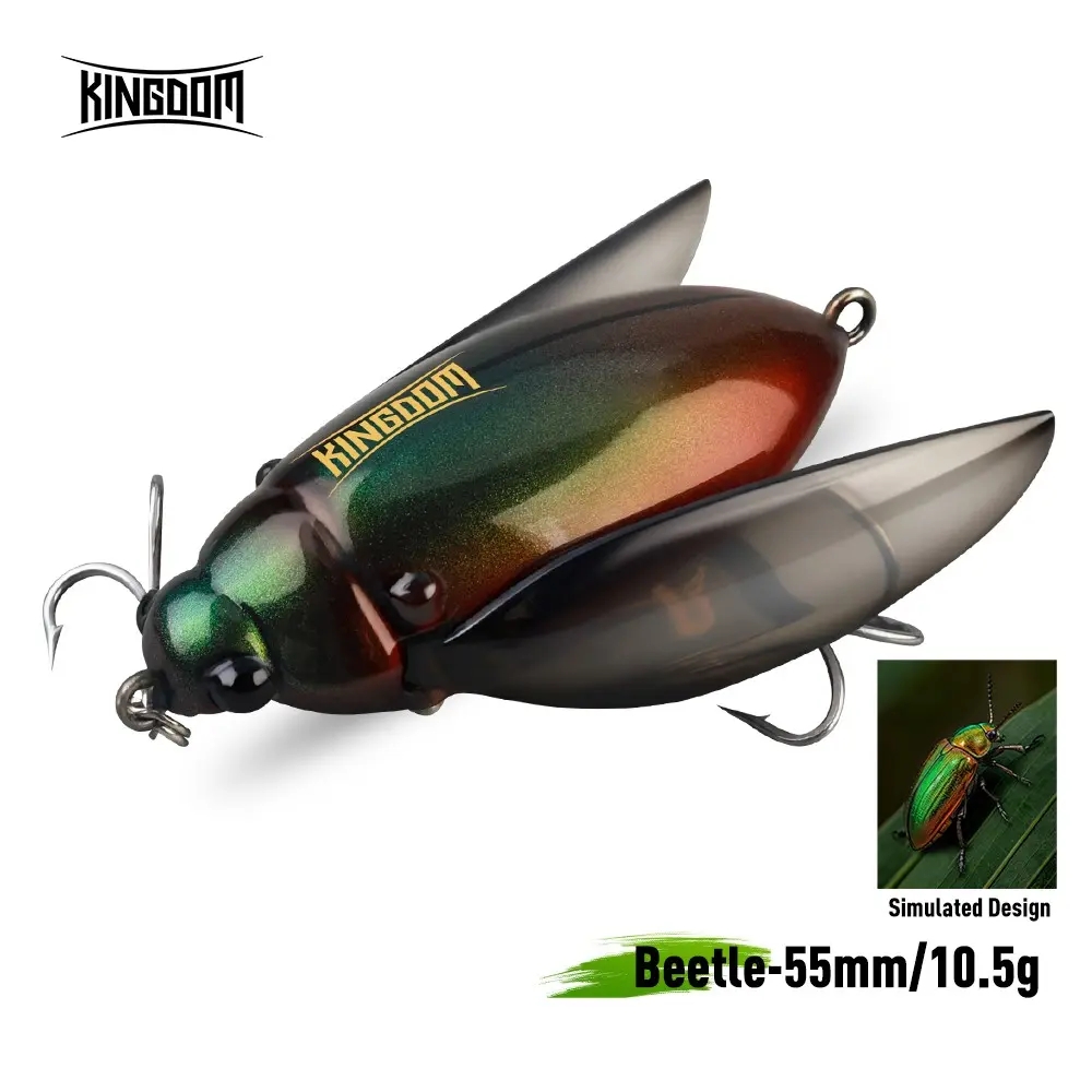 1PC Beetle Topwater Artificial Fishing Lure, Realistic Bug Design, Fast Action, Exquisite Paint, High Frequency Vibration, Noise Attraction, Long Casting, Freshwater & Saltwater Compatible, Saltwater Fishing Lures, Fishing Tackle