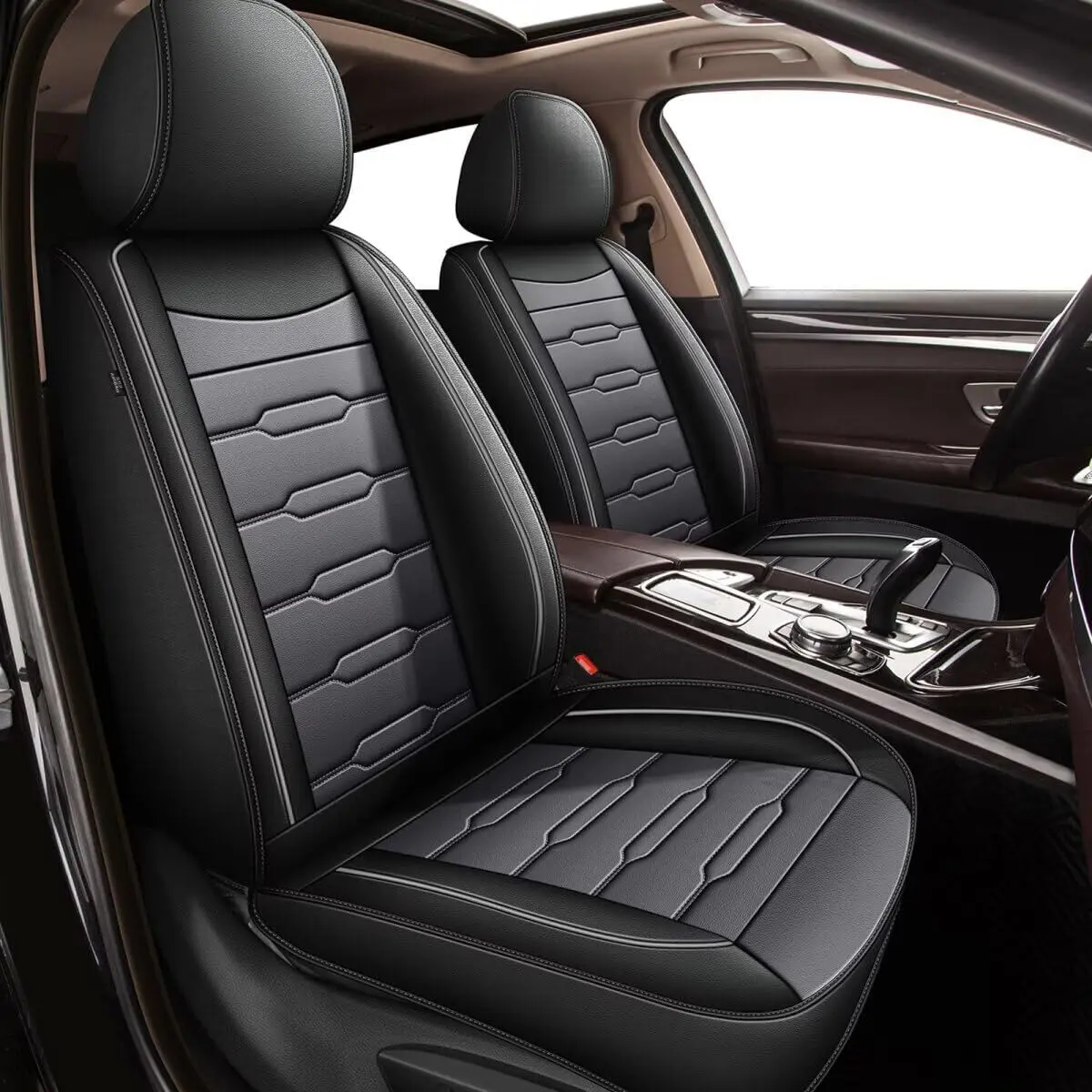 Faux Leather Full Set Car Seat Cushions & Protectors, Car-Compatible, Breathable, Waterproof, Airbag-Compatible, Fit for Dodge Dart 2013-2016 Automotive Interior Accessories, Car-Compatible Seat Cushions